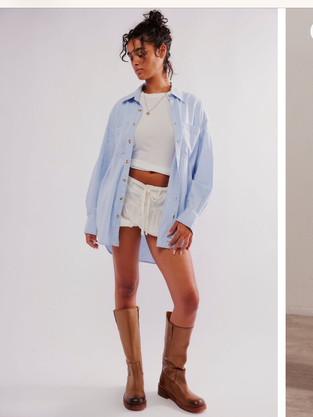 Free People Blaze Tan Leather Boots in toasted wheat